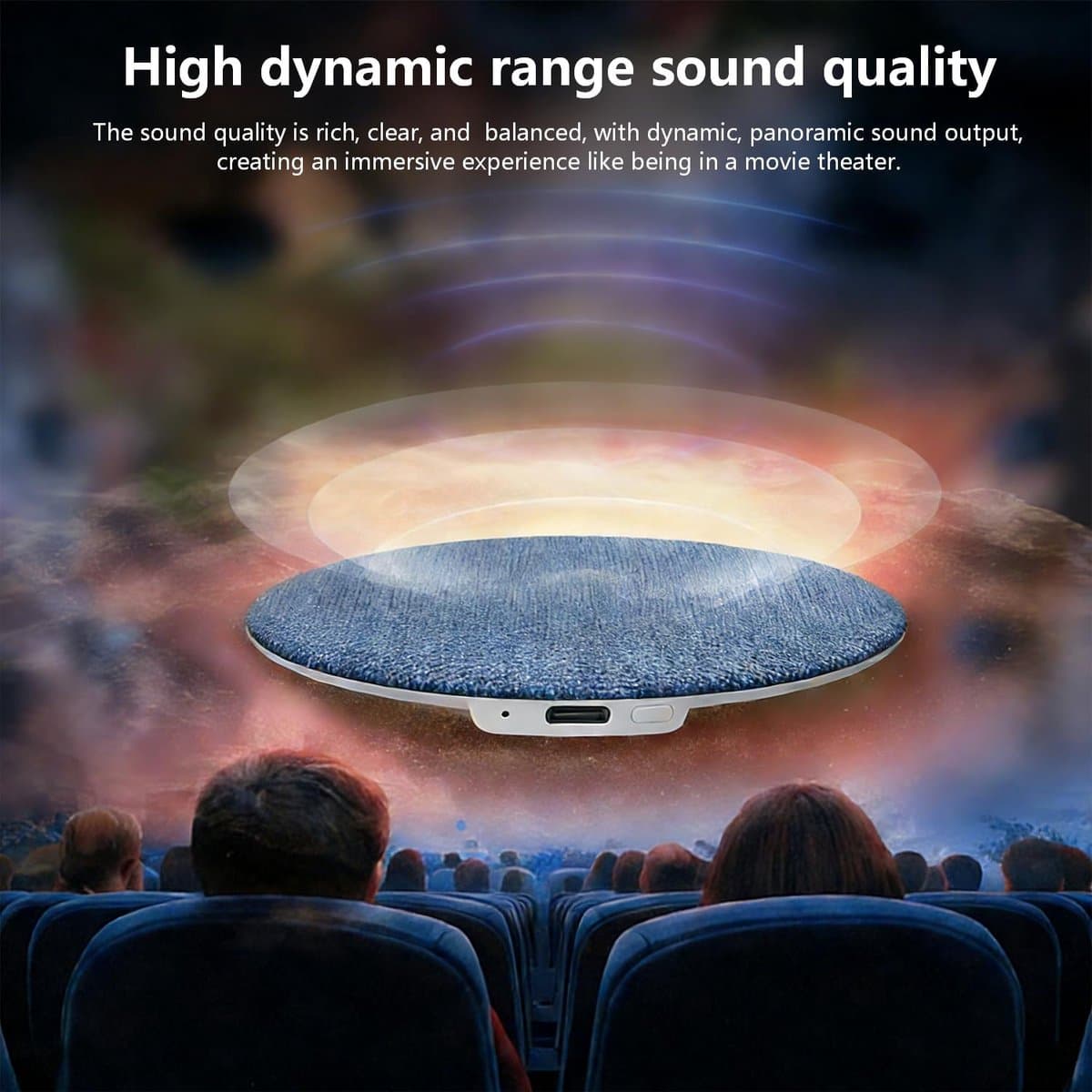 Ultradunne kussenspeaker Bluetooth 5.4, 20-48 uur batterij, blauw thumbnail 3