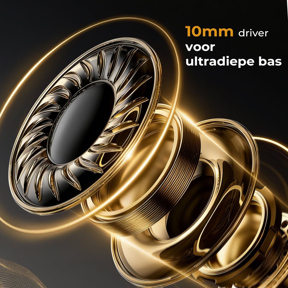 Golden Sound Sport Draadloze oordopjes - 80 uur batterijduur - Active Noise Cancelling -45dB - Sport oordopjes - Oortjes draadloos - Bluetooth oortjes - Zwart thumbnail 8