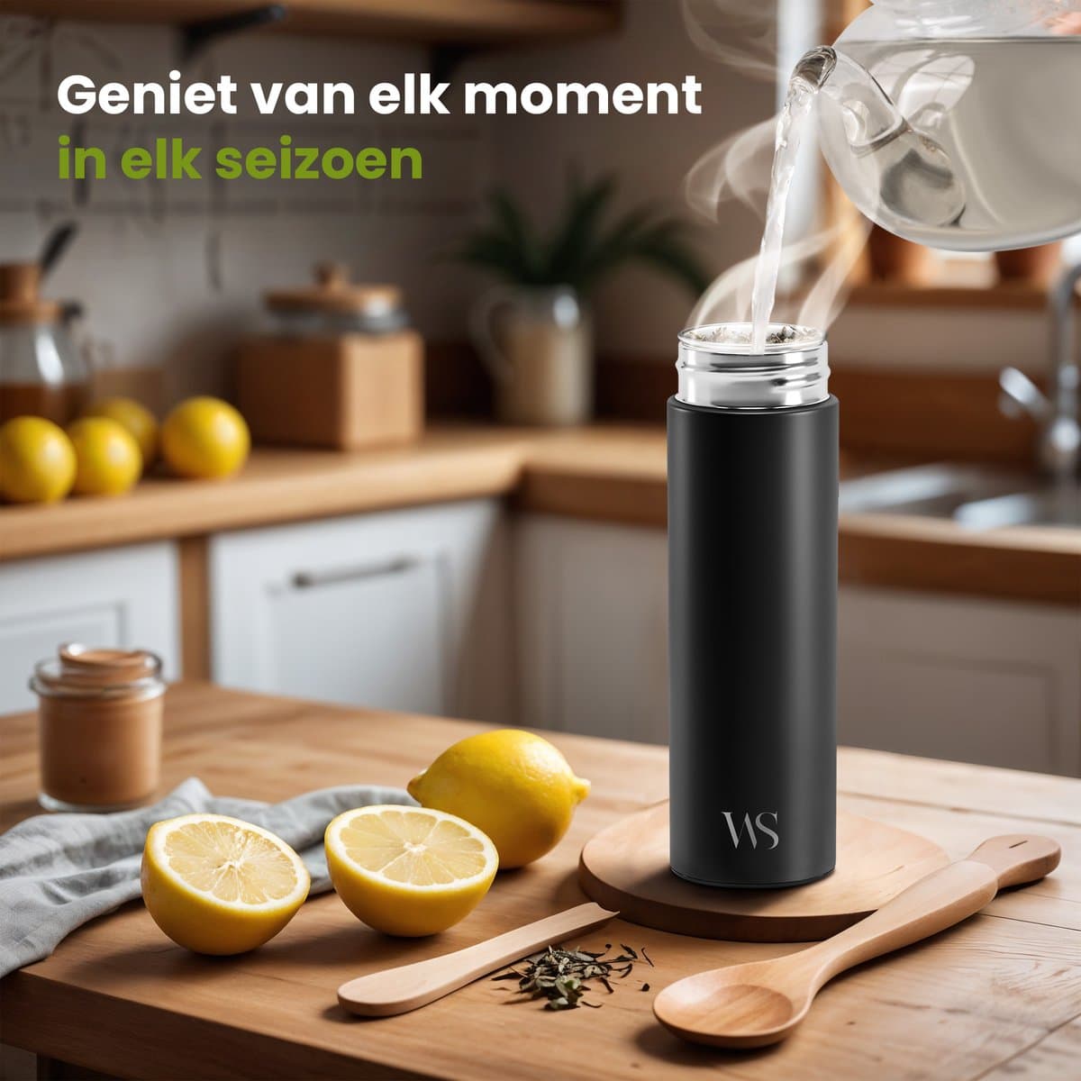 Wilford Thermosfles 450ml - Thee & Fruitinfuser, RVS Lekvrij thumbnail 8
