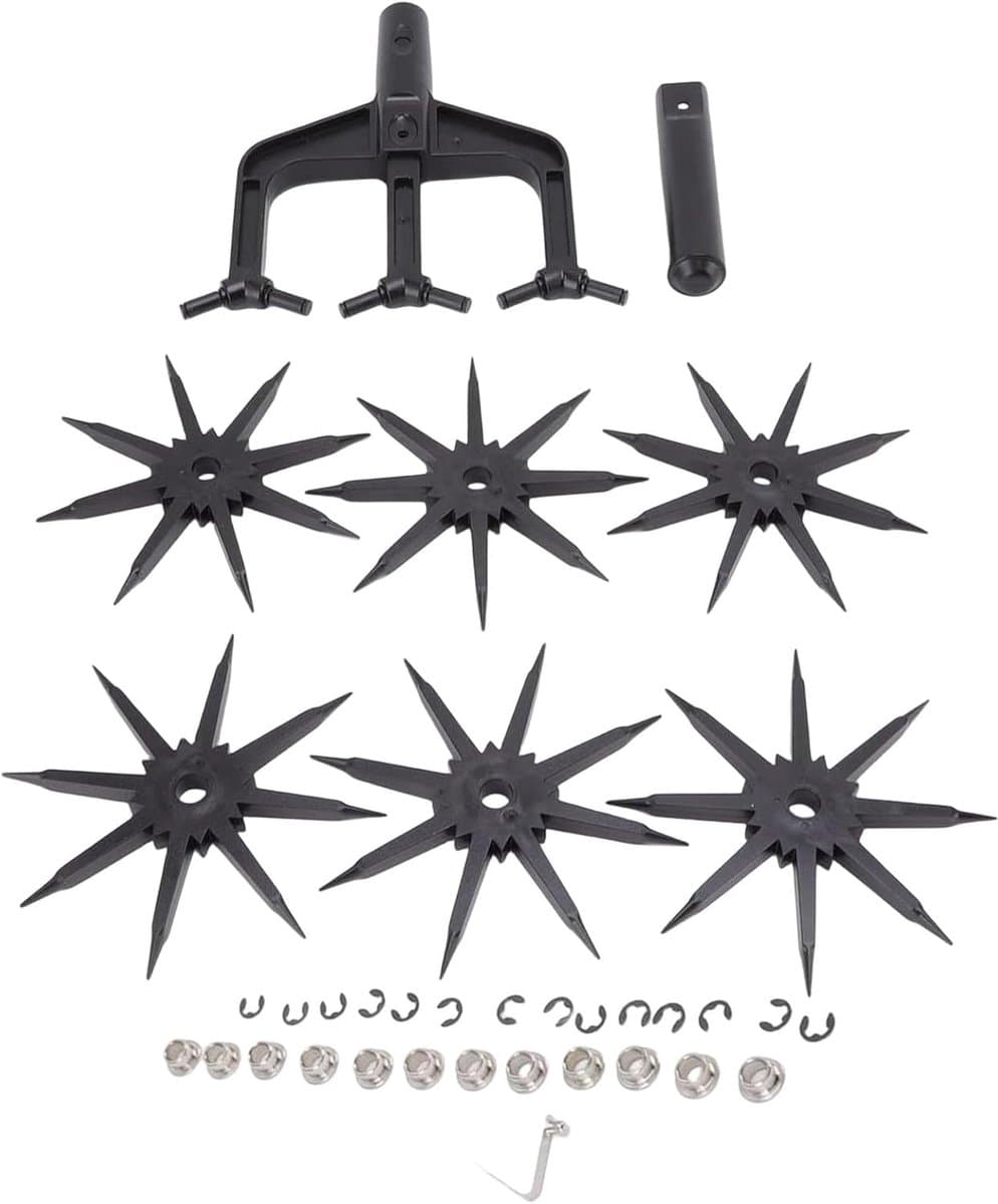 Verticuteermachine en Cultivator - Gazonbeluchter Tuinwerktuig - Gazononderhoud Bodemverbetering - 2-in-1 Functie Instelbare Diepte thumbnail 6