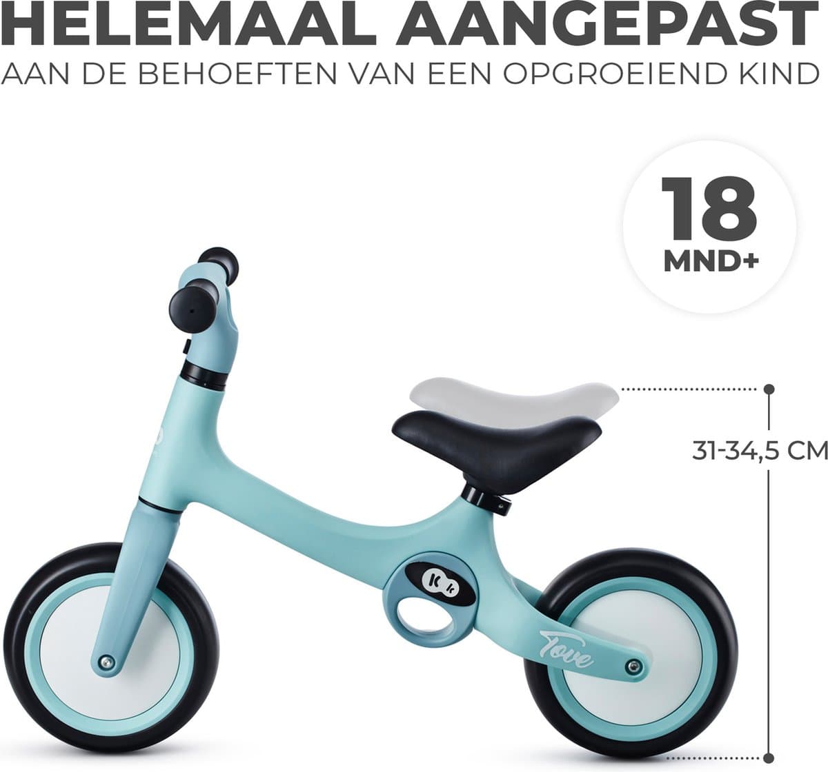 Kinderkraft TOVE Loopfiets - 2 kg Opvouwbaar tot 25 kg