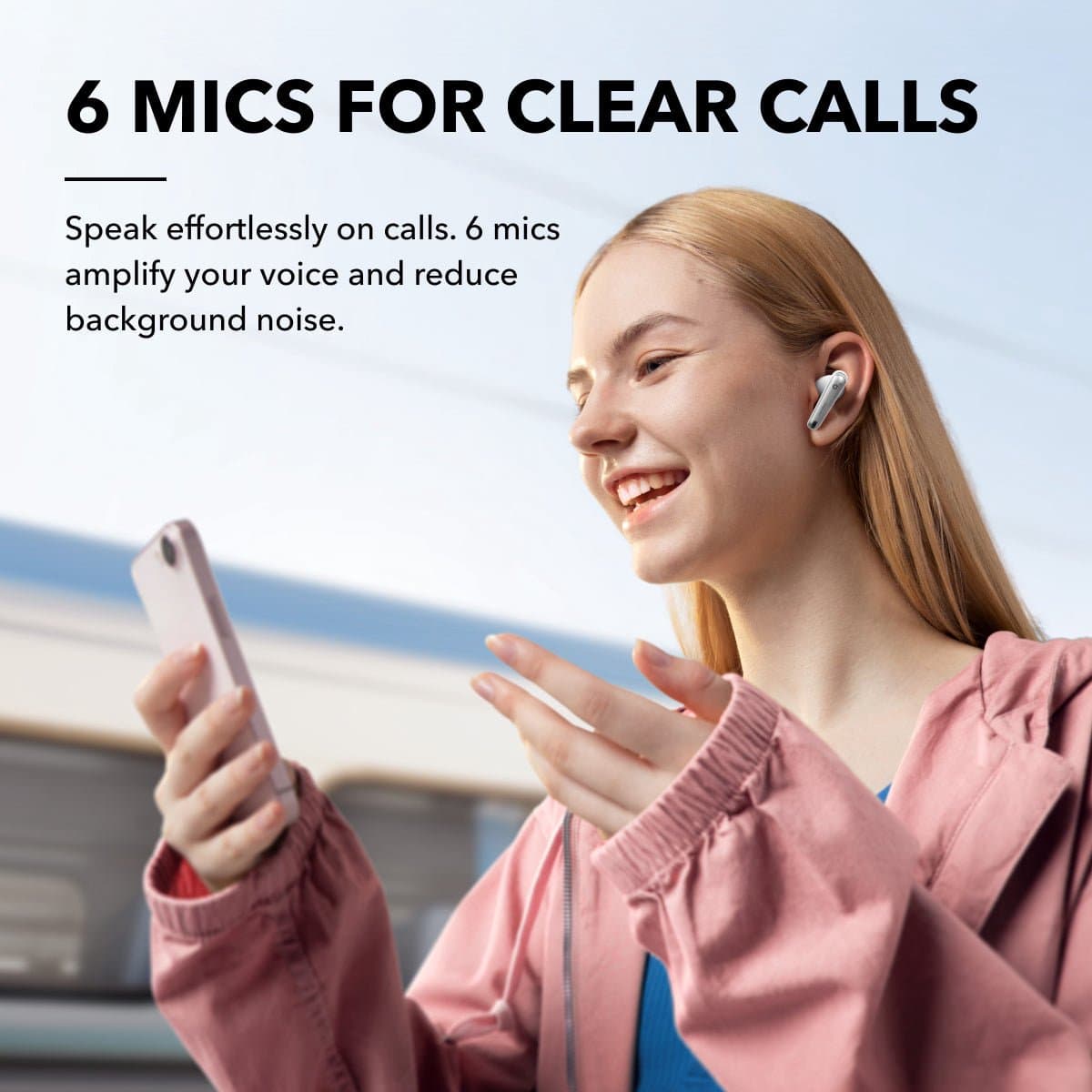 Anker Liberty 4 Draadloze Oordopjes - Noise Cancelling Headset - Wit thumbnail 2