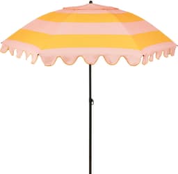 Productfoto van Mica Decorations Kantelbare Parasol met Streepprint - Roze, Geel