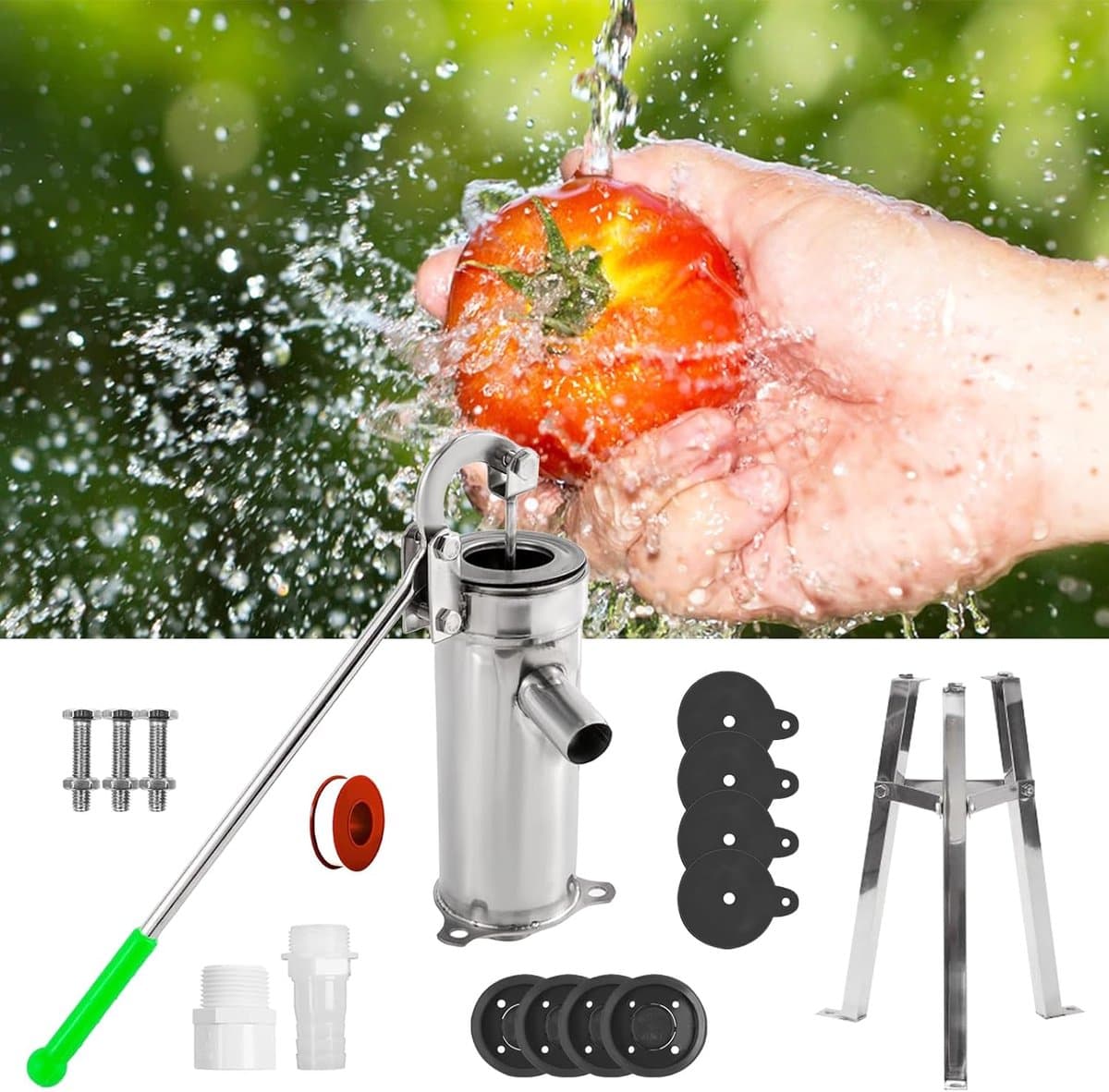 Handmatige Zwengelpomp - Complete Set voor Tuin, Fon​tein en Grondwater thumbnail 3
