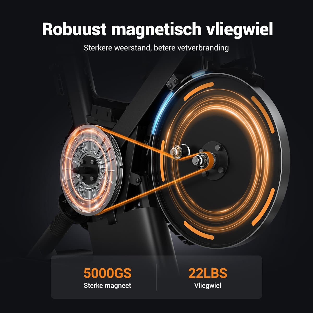 MERACH Hometrainer - 16 Niveaus Magnetische Weerstand - ± 6% Helling - LED-scherm - Bluetooth - APP - Maximaal Gewicht 160 kg - Stil thumbnail 2