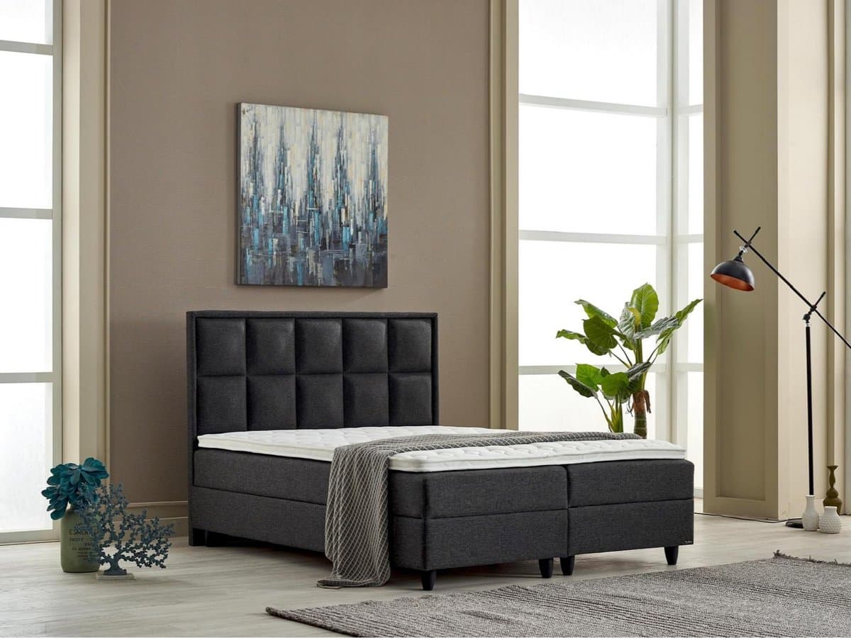 BSS Bedding Breda - Boxspring - Inclusief Dekbed - Complete Boxspring - 160x200 - Bedden - Slaapkamerbed - 1 x Matras met Topper - 2 x Bedbox - 1 x Hoofdbord thumbnail 7