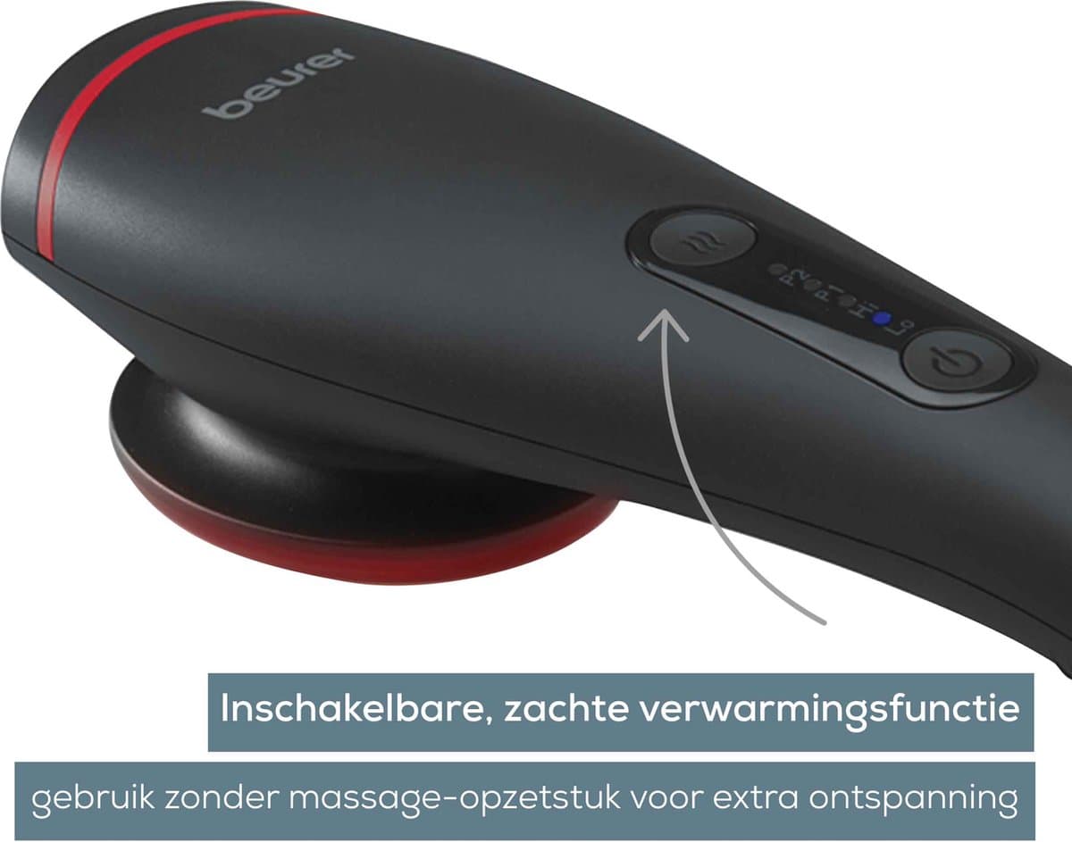 Beurer MG 24 Massageapparaat met Warmtefunctie – Vibrerende Massage voor Spieren – 3 Opzetstukken – 2 Intensiteiten – 2 Programma’s – Ontspannend & Gebruiksvriendelijk - 3 Jaar Garantie thumbnail 5