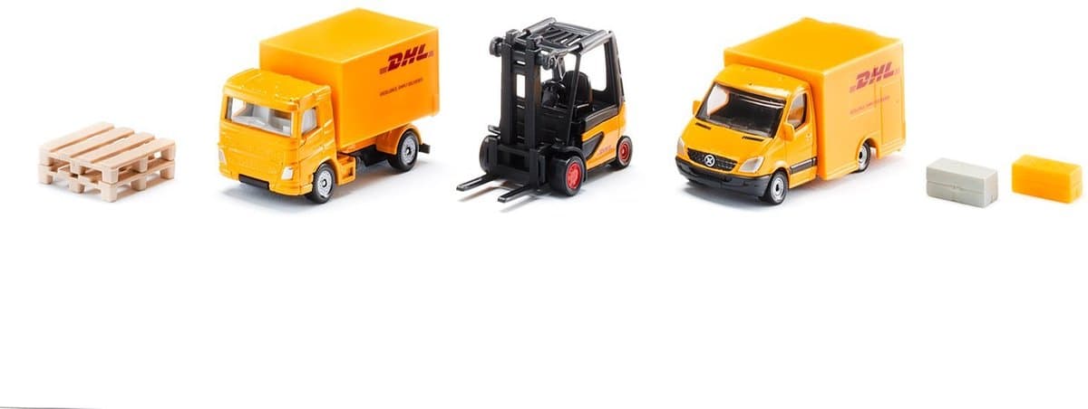 SIKU Super DHL Logistiek set: truck, heftruck en bestelbus - afbeelding 1