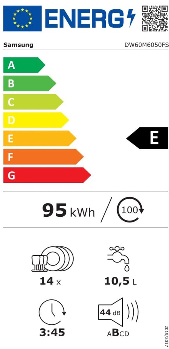 Samsung DW60M6050FS - Vrijstaande vaatwasser - Besteklade - RvS - Uitgestelde start timer - AquaStop-functie - 44 dB thumbnail 4