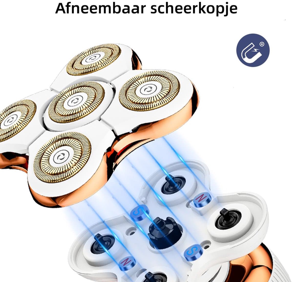 HATTEKER Elektrisch Scheerapparaat voor Vrouwen – Dames Haarverwijderaar voor Benen, Gezicht, Lippen, Lichaam, Armen en Bikinilijn – Waterdichte Lady Trimmer thumbnail 3