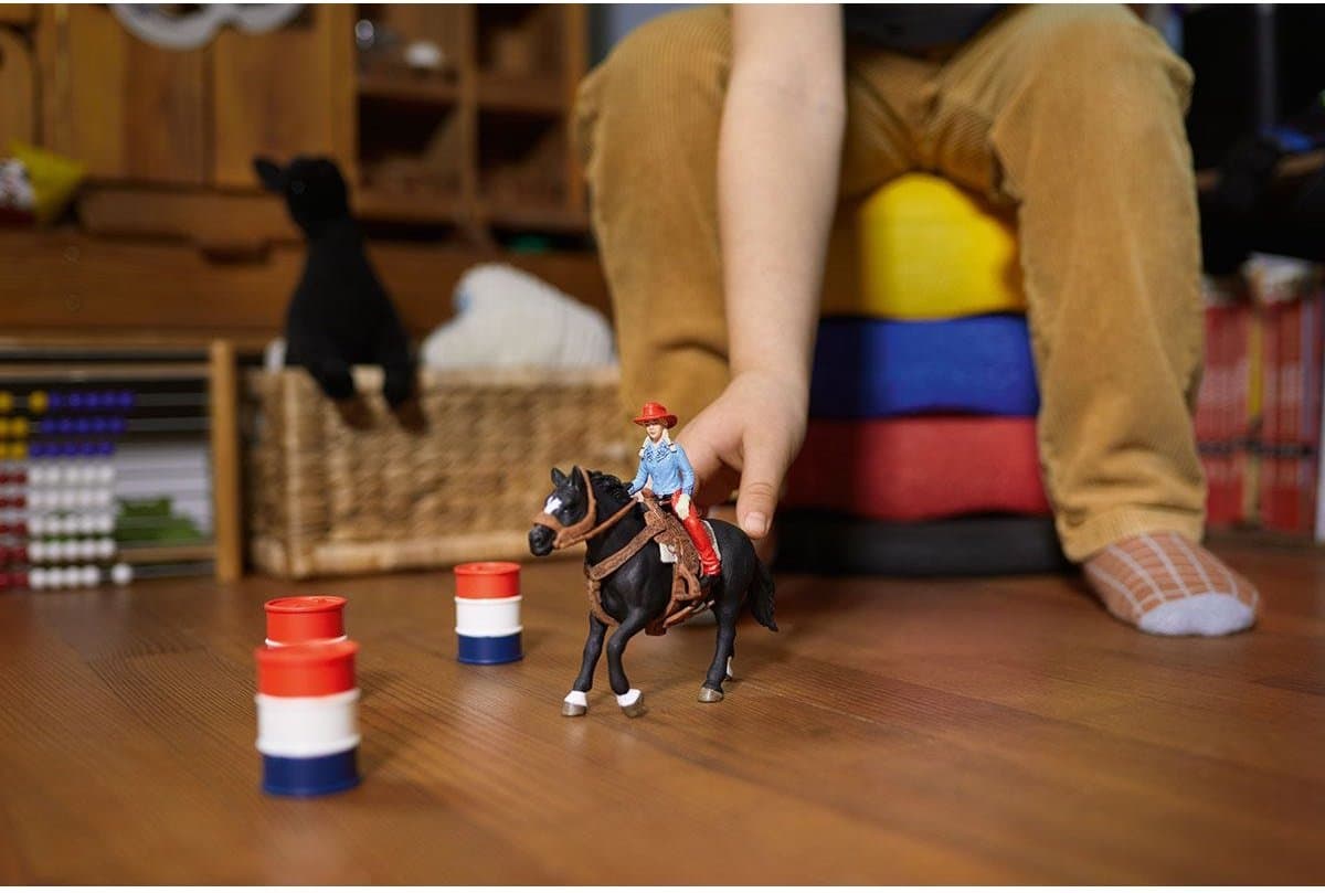 Schleich Farm World Barrel Racing met Cowgirl en Appaloosa thumbnail 4