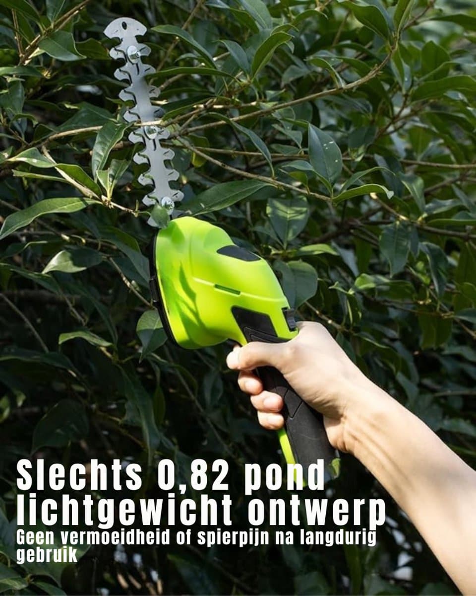 Zylo® Grasschaar - Grasschaar met Accu - Grasschaar met Steel - 28 x 12 x 9 cm; - Groen thumbnail 5