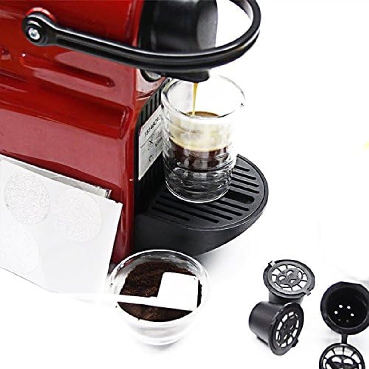 Thijox - Koffiecapsules 6 stuks Herbruikbare Koffiefilters voor Nespresso OriginalLine - Duurzaam RVS en BPA-vrij - Inclusief Lepel en Borstel - Perfe thumbnail 6