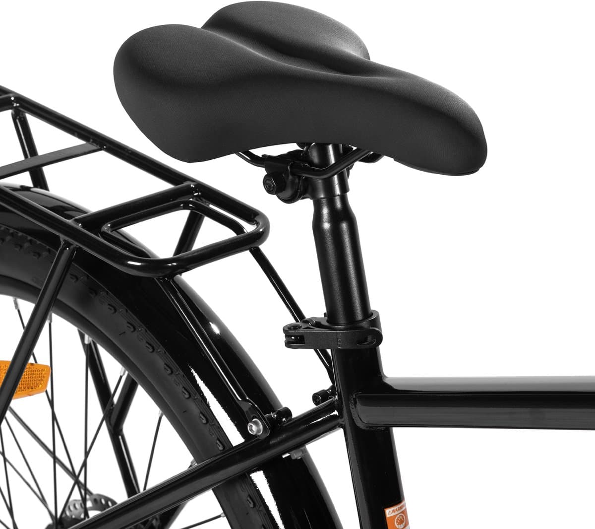 HILAND Rhythm elektrische stadsfiets - 26 inch - 250W motor - 60 km actieradius - 36V 10.4Ah accu - Shimano 7-versnellingen - Unisex - Zwart thumbnail 3
