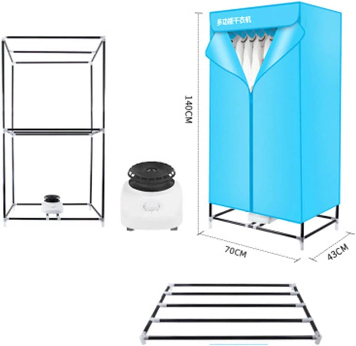 Elektrisch Droogrek - Kledingdroger Wassen - Snel Kleding Drogen - Dubbellaags Model - 70x43x140cm thumbnail 8