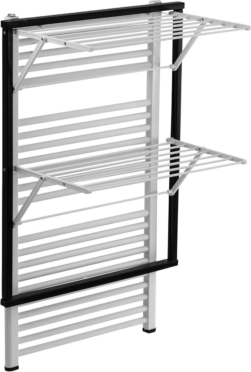 Wasrek voor radiator - Kledingdroger inklapbaar - Was drogen - 10 meter drooglijn - 69 x 89 x 45 cm thumbnail 4