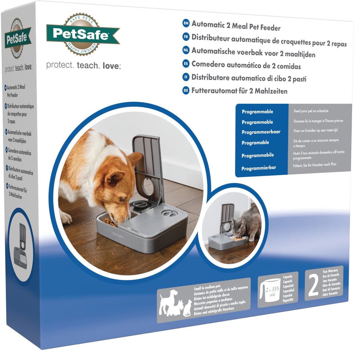 PetSafe Automatische Voerbak Kat en Hond - 2 x 150 gr - met Timer - 2 Maaltijden thumbnail 3