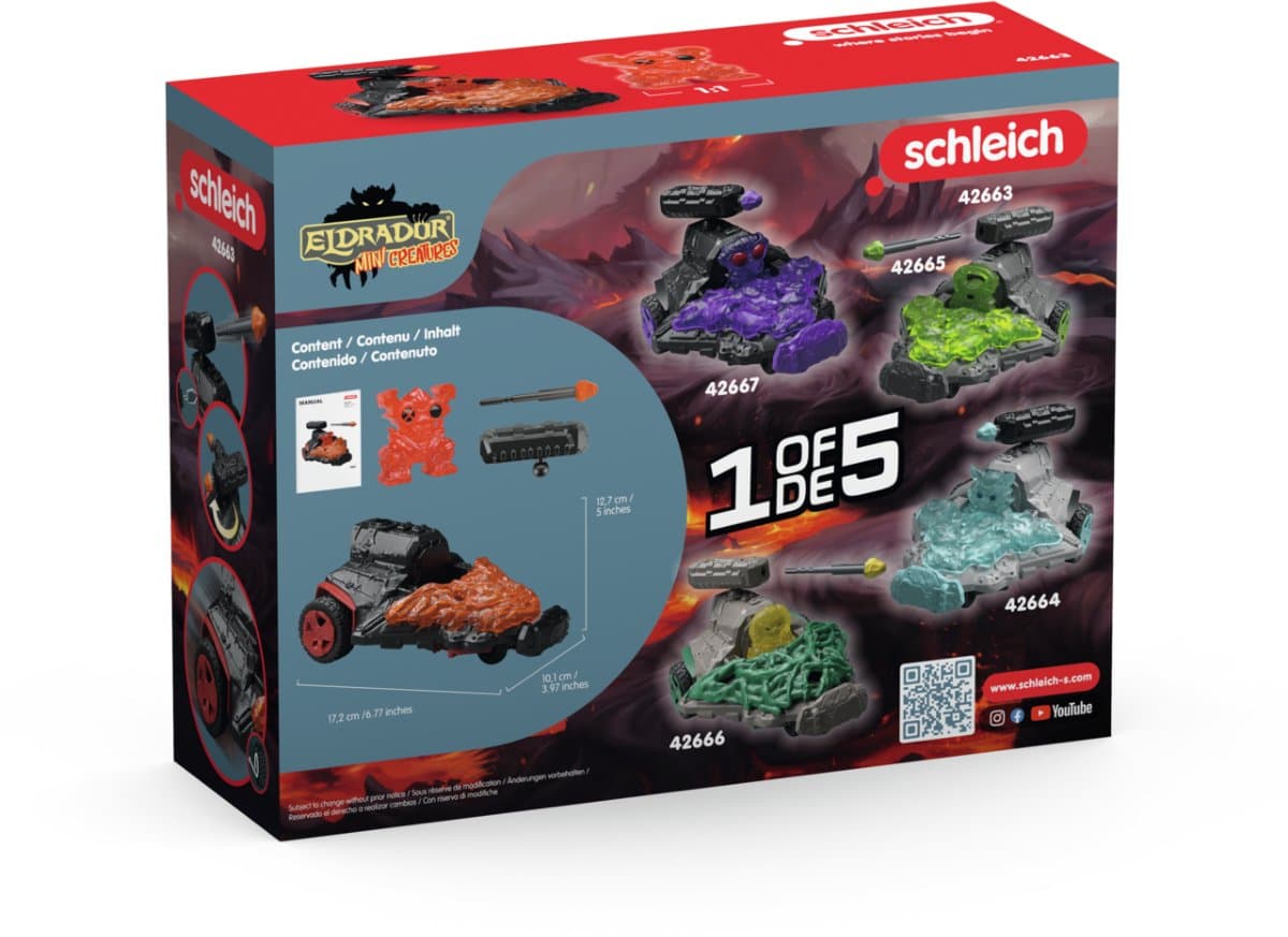 Schleich Eldrador Lava Jet: frictievoertuig met mini creature thumbnail 7