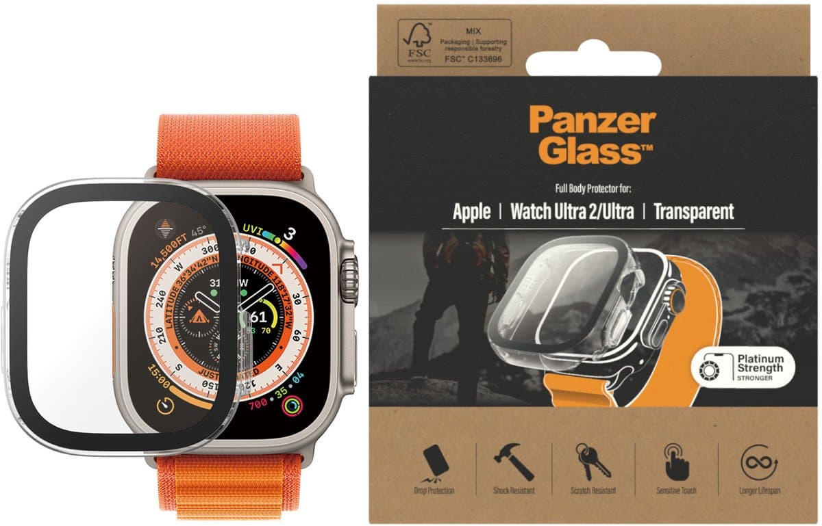 Panzerglass Fullbody Apple Watch - Ultra 49 mm - Transparant thumbnail 4