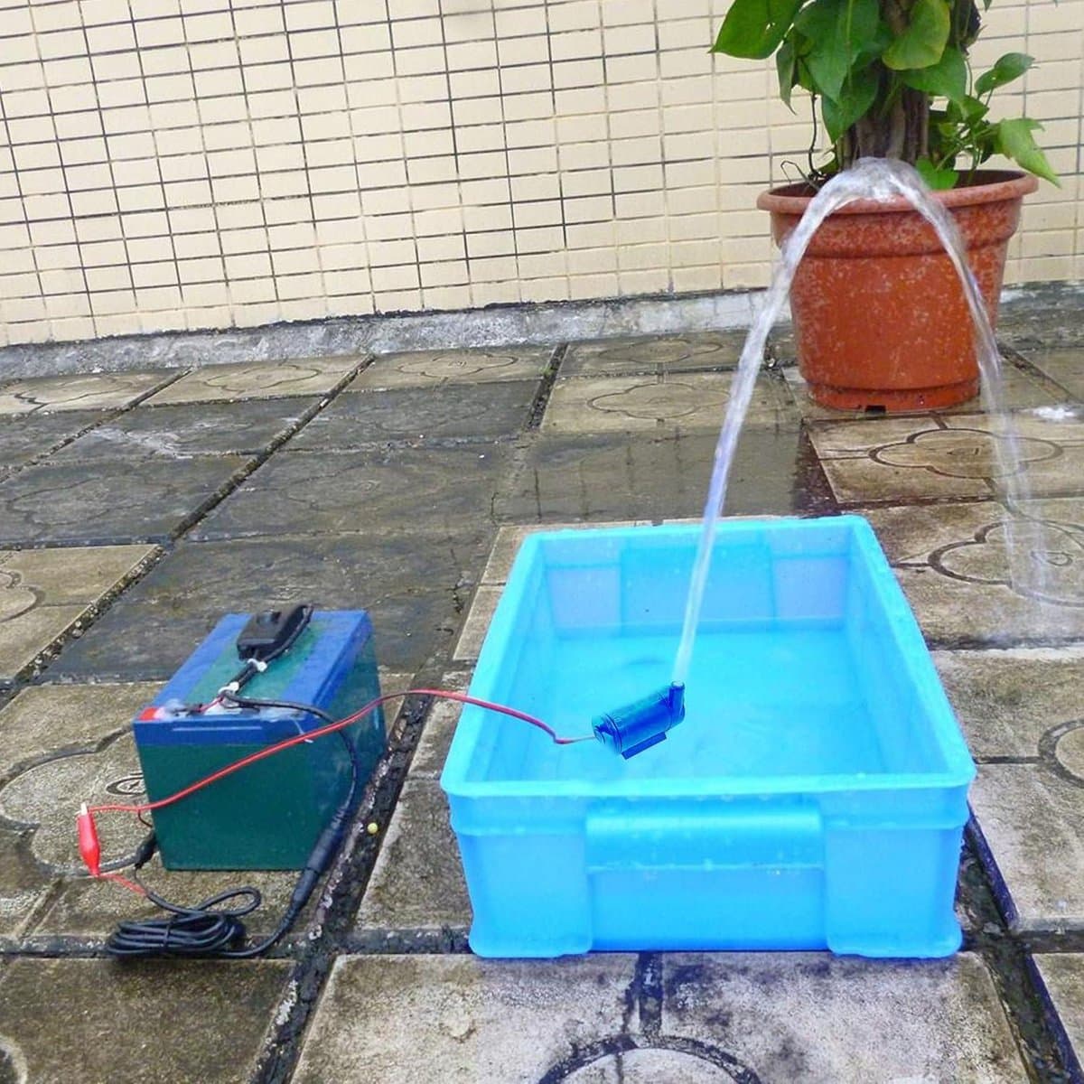 Mini-waterpomp ultra stil kleine dompelpomp - aquariumpomp voor aquaria vijver - hydrocultuur fonteinpomp - netsnoer - tuin fontein standbeelden - hydrocultuursysteem - 80 liter fonteinpomp thumbnail 4