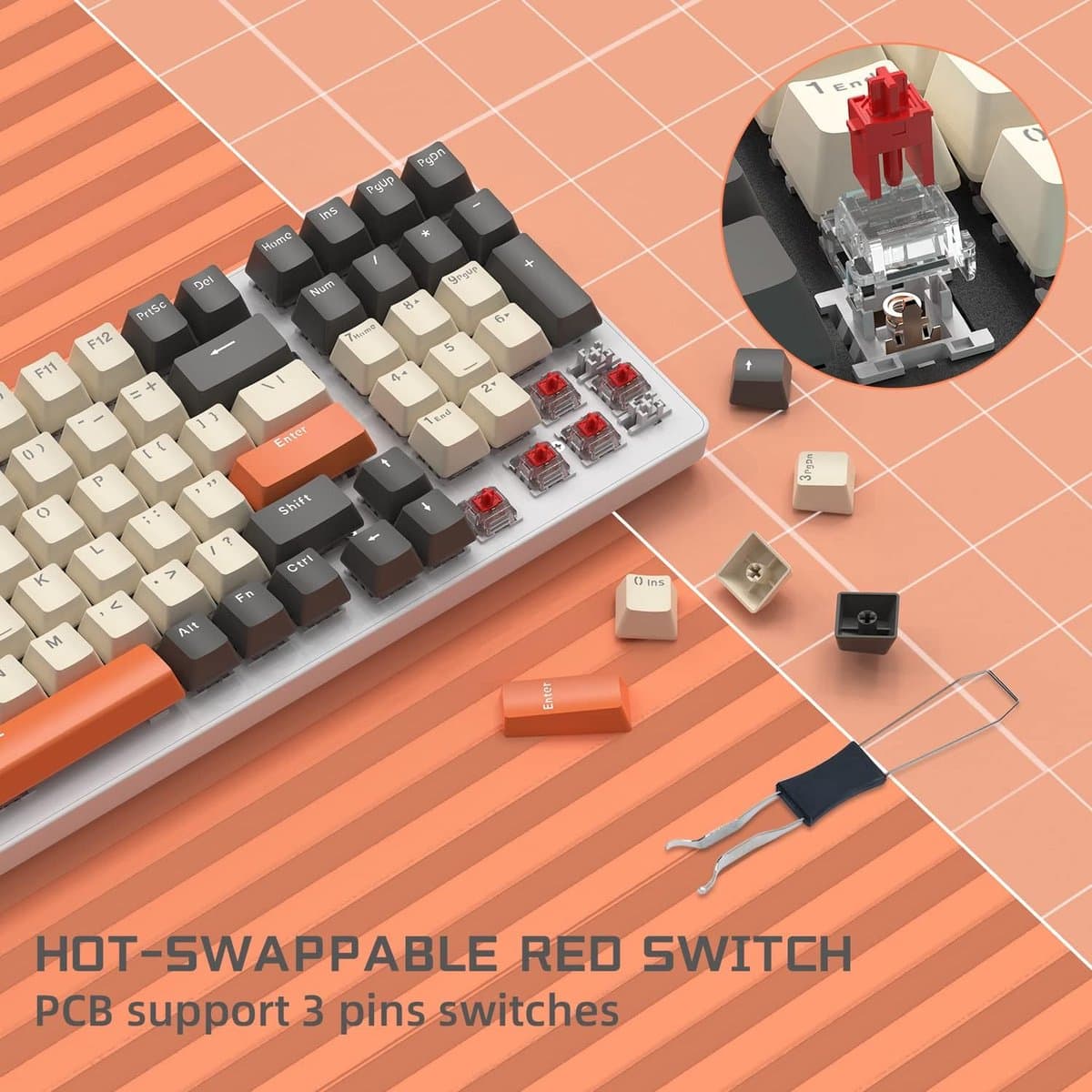 Lexium Mechanisch Toetsenbord - Gaming Toetsenbord - Mechanical Keyboard thumbnail 4