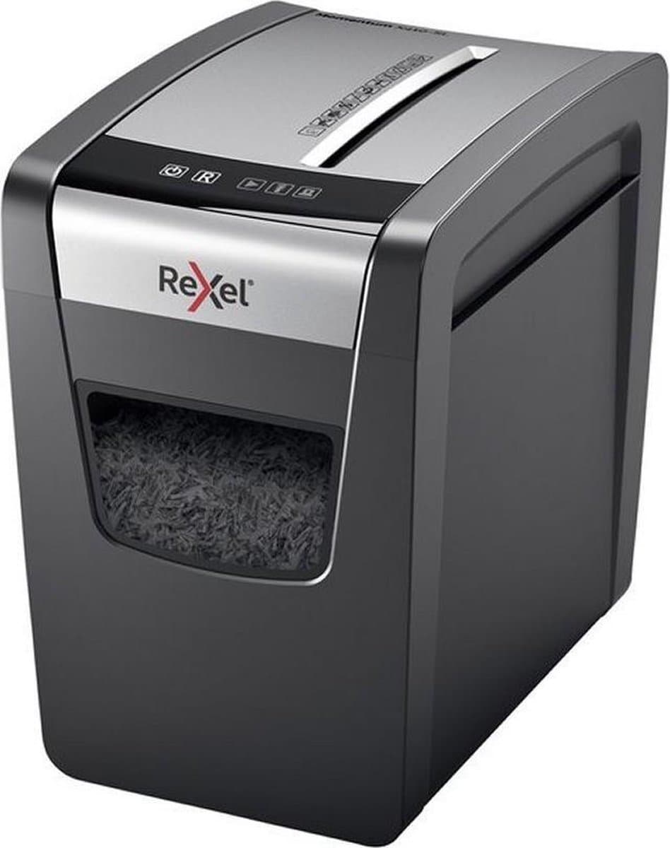 Rexel Momentum X410-SL Slimline Stille Papierversnipperaar - P4 Snippers - Tot 10 Vel - 23L - Zwart thumbnail 8