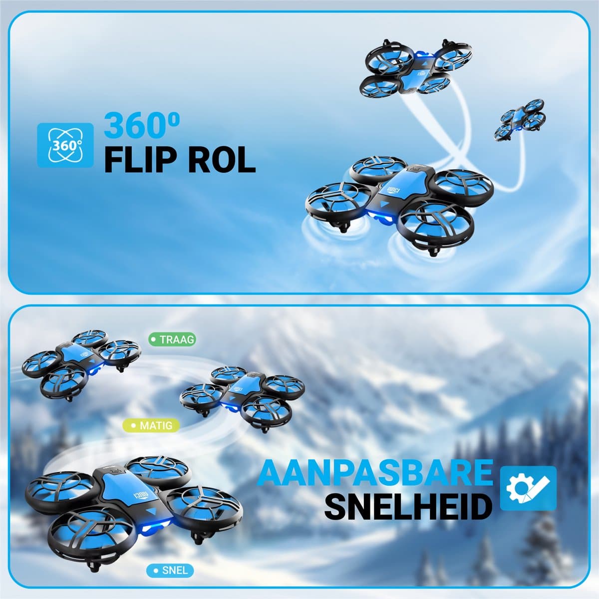 HAWX Drone - Drone met 4K Camera - Mini drone - Voor Kinderen/Volwassenen - Drones - Tot 90 Minuten Vliegen - Incl. 3 Batterijen, Opbergtas, Landing Pad thumbnail 7