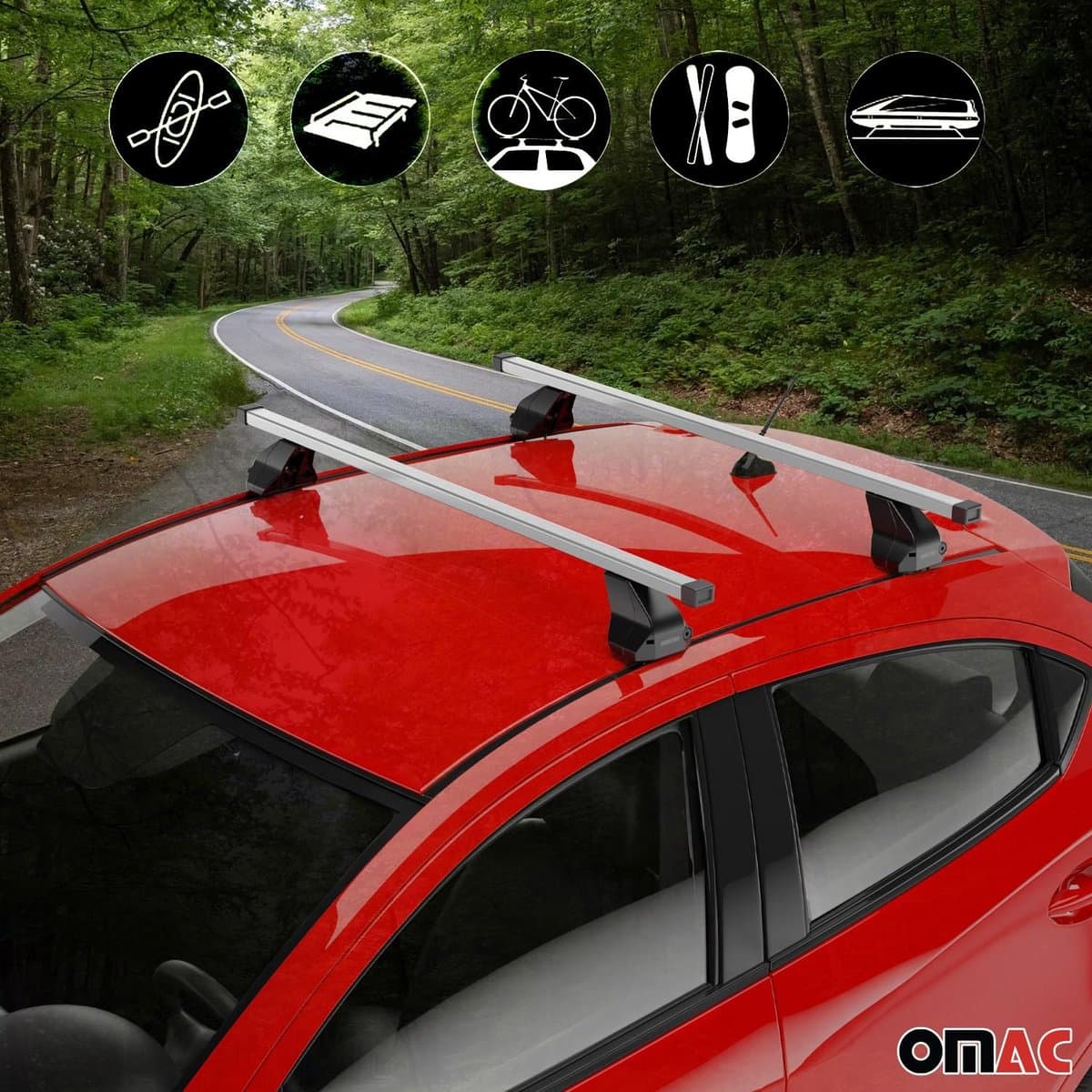 Stalen Dakdragerset voor VW Caddy 4 IV (2015-2020) - Universele Bagagedrager voor Dakkoffer en Fiets thumbnail 2