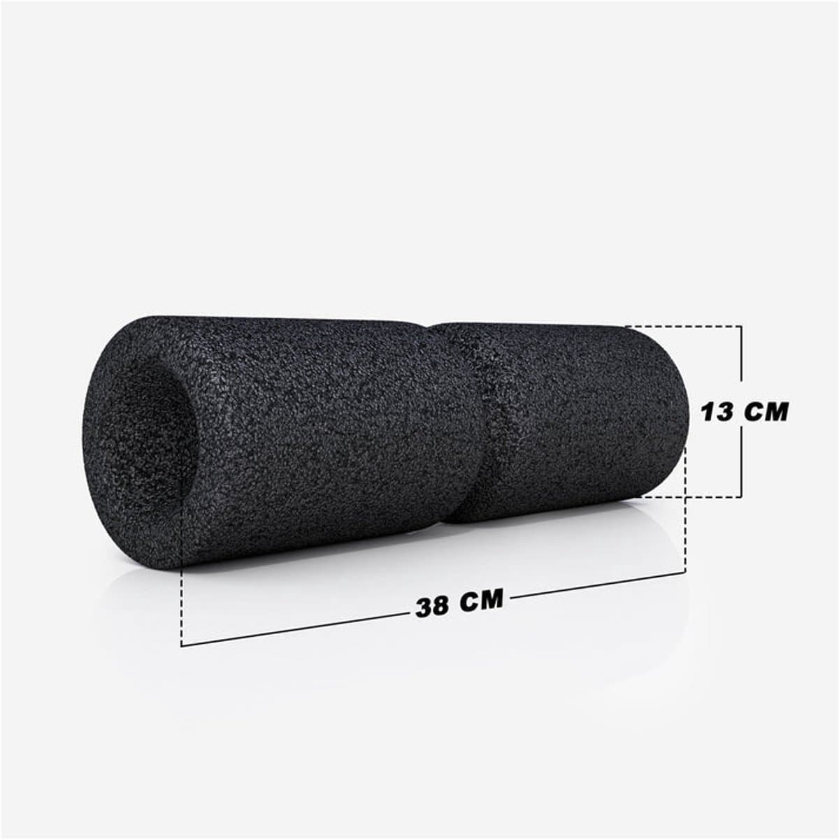 Gorilla Sports Foam Roller ø 13 cm - Fascia - Massage - Fitness - Pilates - Yoga - Zwart thumbnail 2