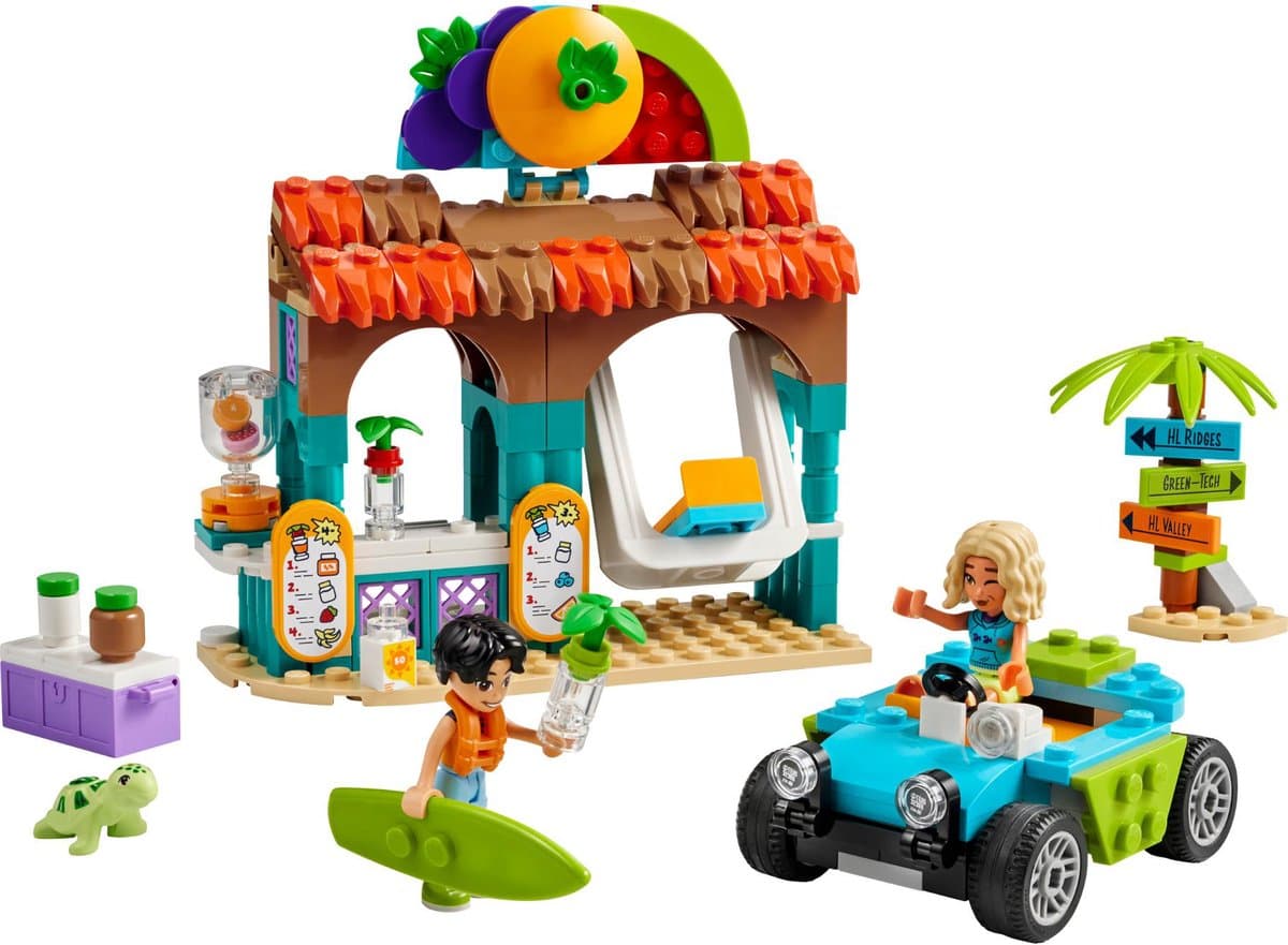 LEGO Friends Strand smoothiekraam: bouwset met buggy voor kinderen 6+ thumbnail 7