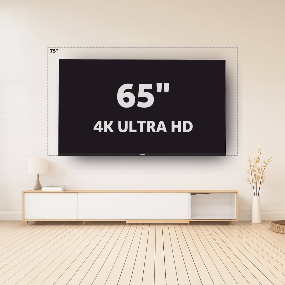 Salora SMART65TV - Tv 65 inch - Smart TV - 4K TV - Android TV - Smart tv 65 inch - TV - 65 inch smart tv - 2025 model thumbnail 3