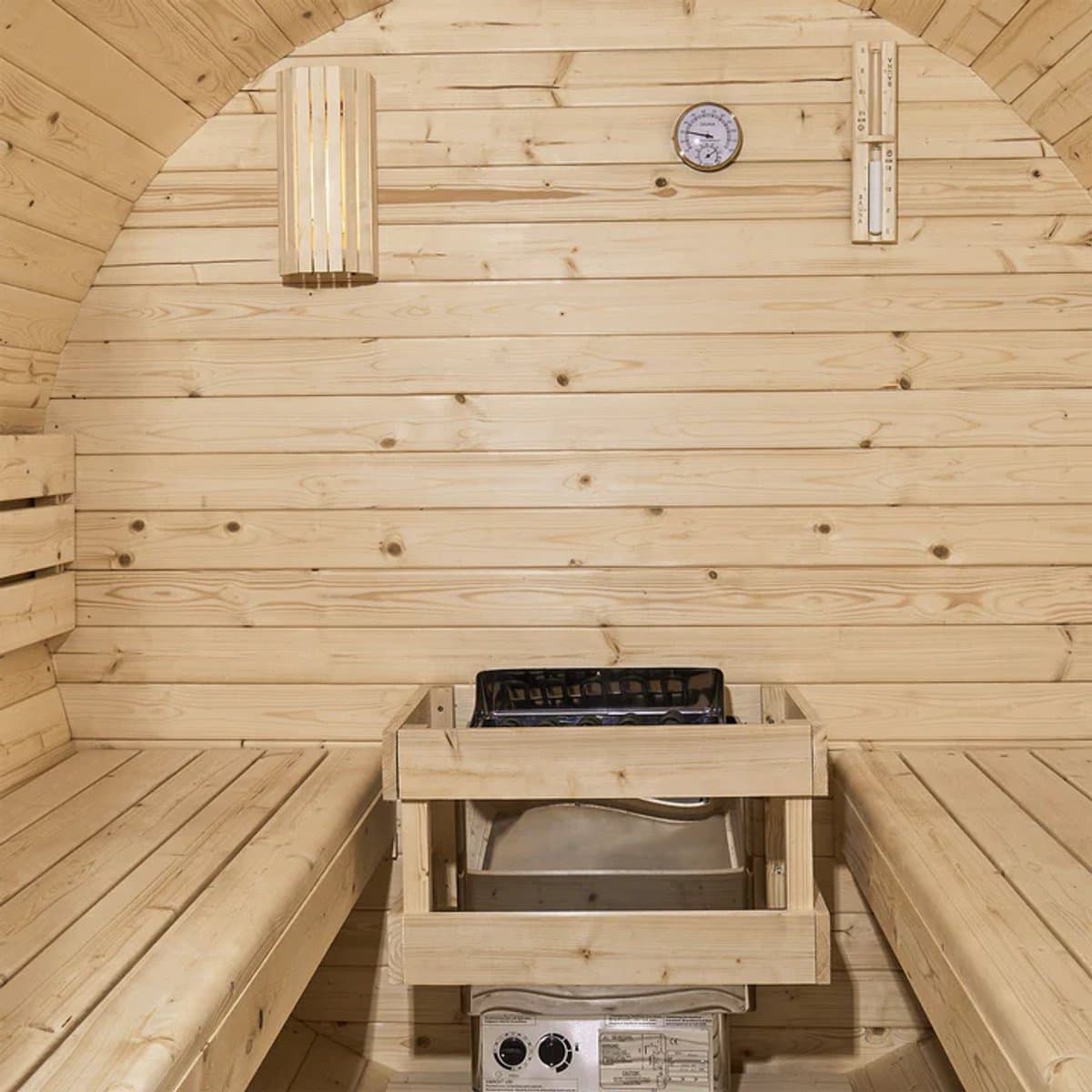 Barrelsauna Spitsbergen - Incl. saunakachel - Ø 190 cm - 3,6 - 8 kW - 2 tot 6 personen thumbnail 4