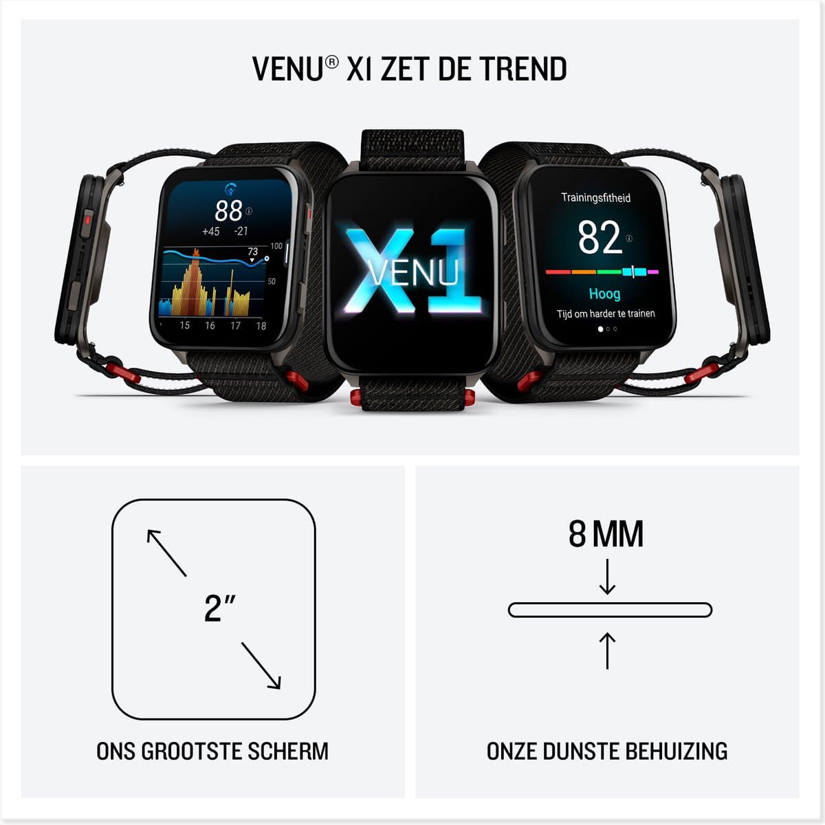 Garmin Venu X1 - Dunste AMOLED-smartwatch, 8 dagen batterij