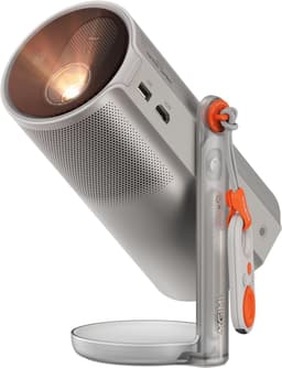 Productfoto van XGIMI MoGo 4 Laser Draagbare Laser Projector – Full HD Beeldkwaliteit – Draadloze Beamer – 360° Roteerbaar – Google TV – Harman Kardon Speakers – Zilver