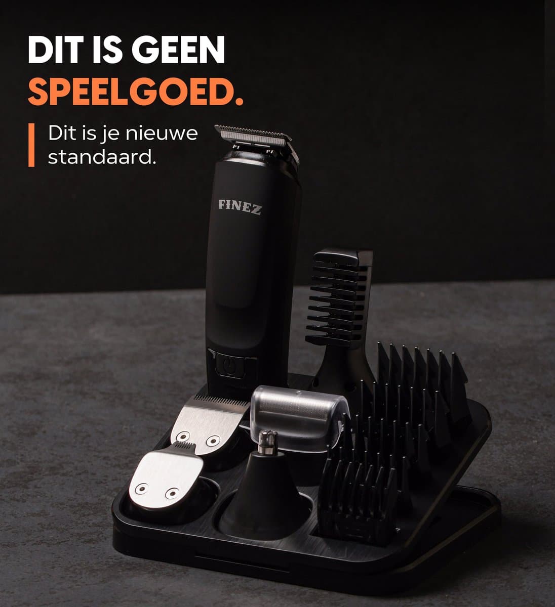 Finez 12-in-1 "Smooth Operator" Baardtrimmer Mannen - IPX7 Waterdichte Baardtrimmer & Tondeuse - Trimmer voor Baard - Neustrimmer - Bodygroomer thumbnail 3