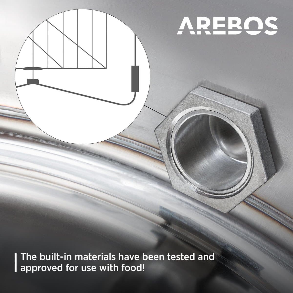AREBOS Honing Extractor - Honing Centrifuge - Roestvrij Staal - Handmatig - voor 4 honingraatjes 26 x 42cm thumbnail 3