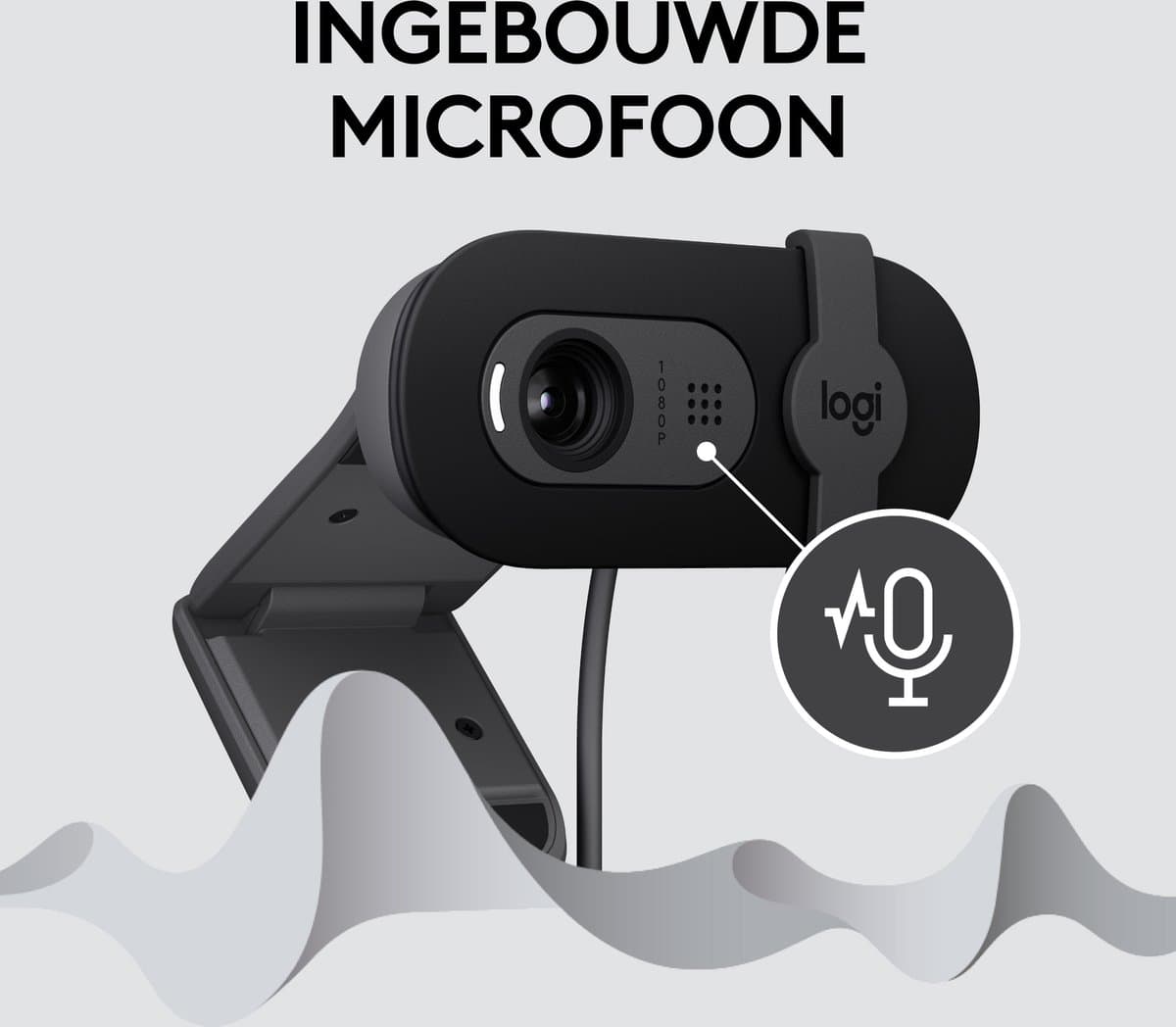 Logitech Brio 100 Full HD webcam met lenskapje thumbnail 5