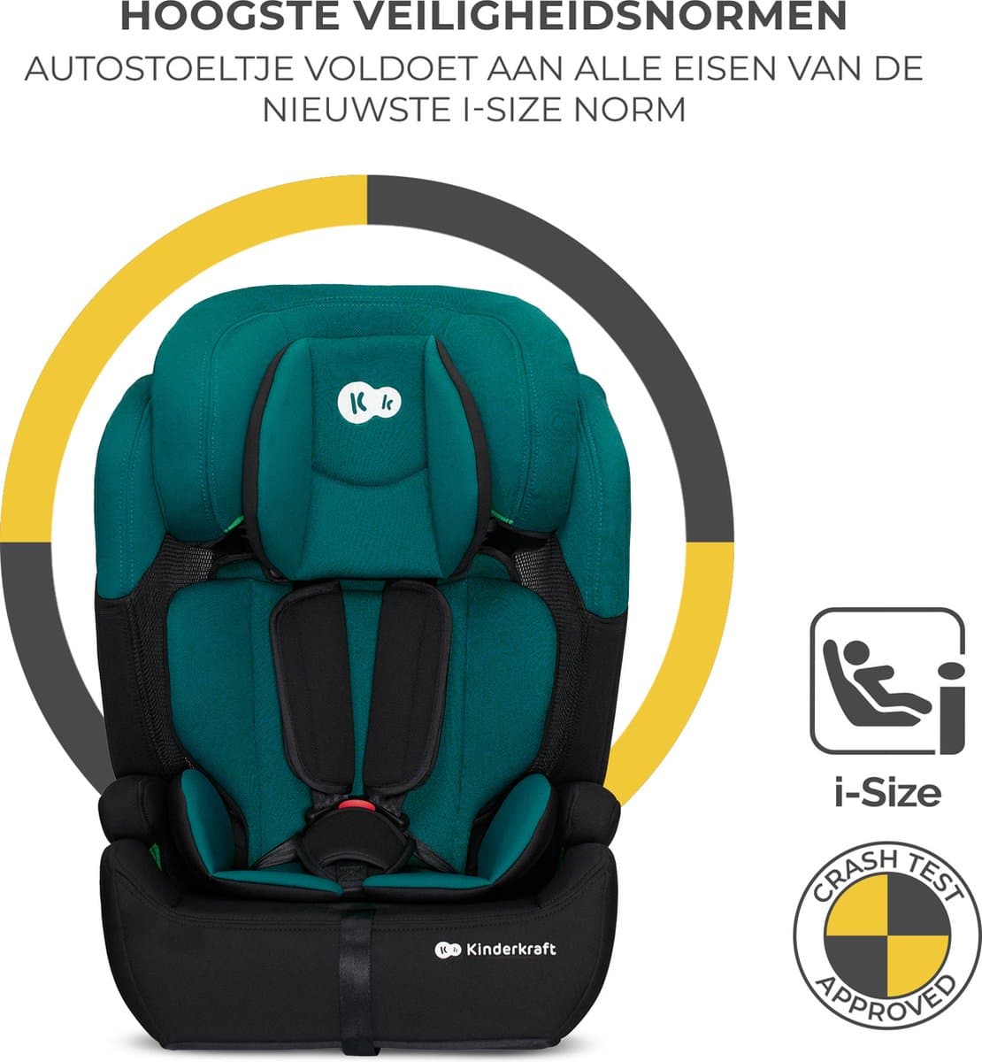 Kinderkraft COMFORT UP I-SIZE Autostoeltjes – 9 tot 36 kg - 76-150 cm - Groep 1/2/3 – Tot 12 Jaar – Groen thumbnail 2