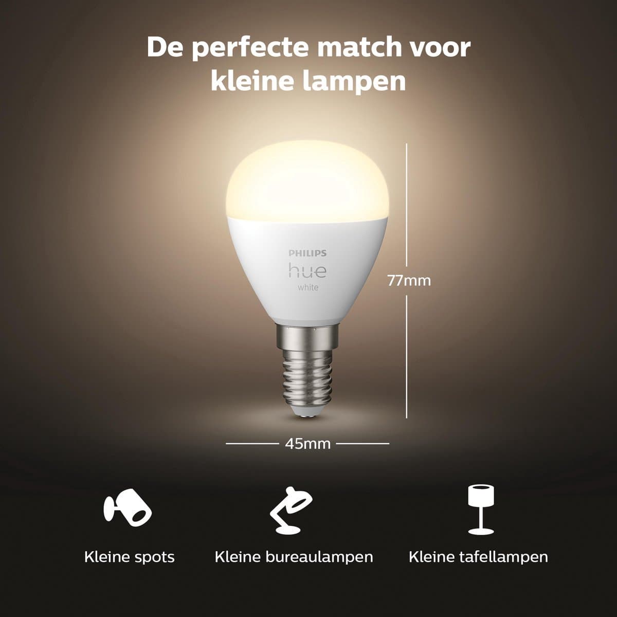 Philips Hue Starterspakket - E14 - met 2 Kogellampen - Warmwit Licht - Incl. 1 Hue Bridge - Hue White thumbnail 8
