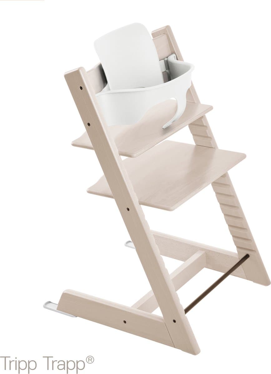 Stokke Tripp Trapp Kinderstoel met Babyset - White Wash - afbeelding 1