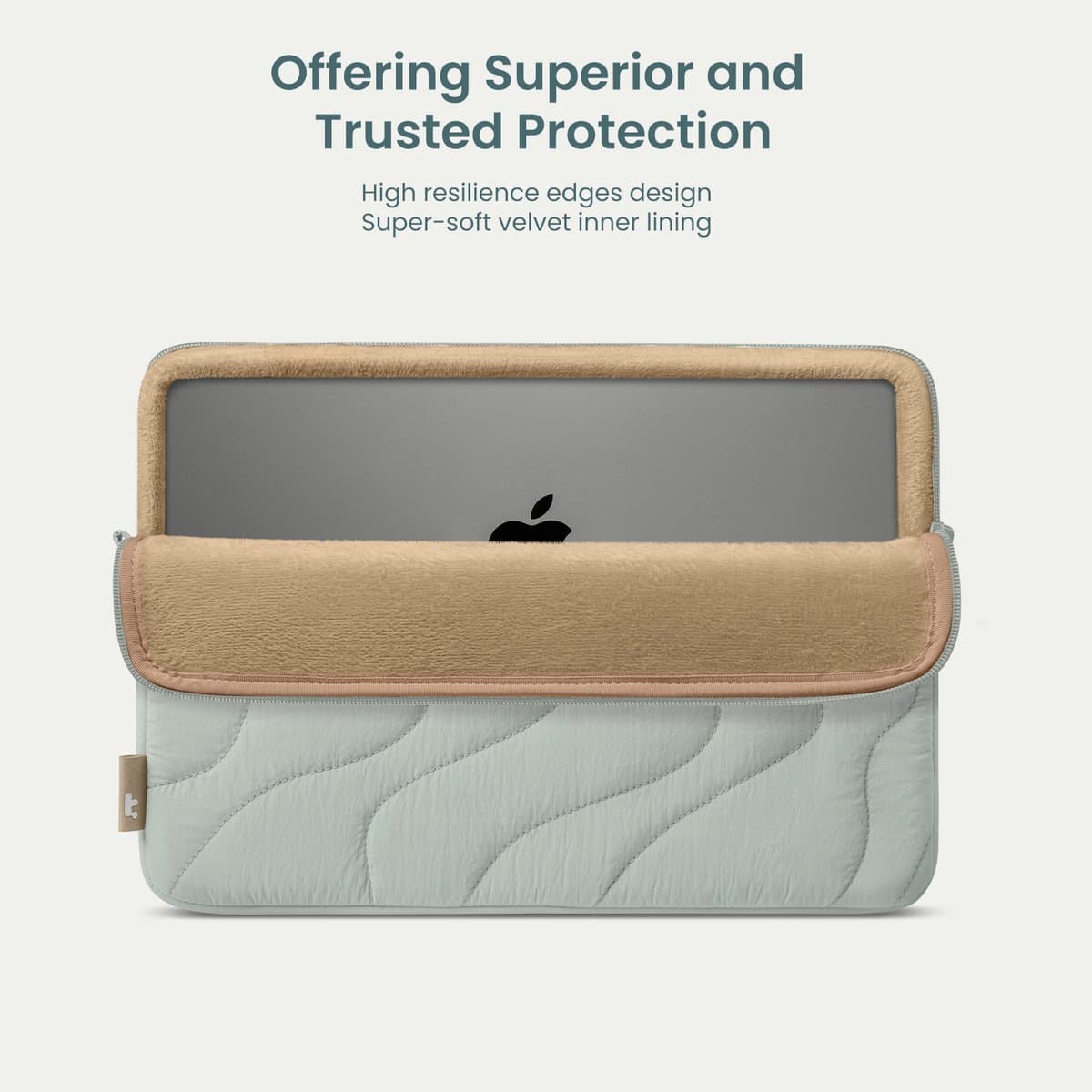 tomtoc Terra-A27 Laptop Sleeve 13'', Lakeshore, voor 13-inch MacBook Air 2024-2018 M3/A3113 M2/A2681 M1/A2337, 13-inch MacBook Pro M2/A2686 M1/A2338 2023-2016, 13 inch Surface Pro thumbnail 2
