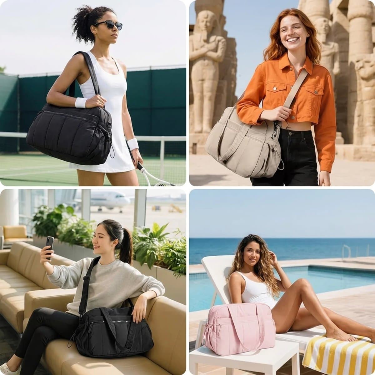 Homeblend Sporttas - Waterdichte Gymtas - Fitness Tas - Weekendtas - Sport Tas - Kleine Sporttas - Reistas - Sporttas Vrouwen - Dames Tas thumbnail 2