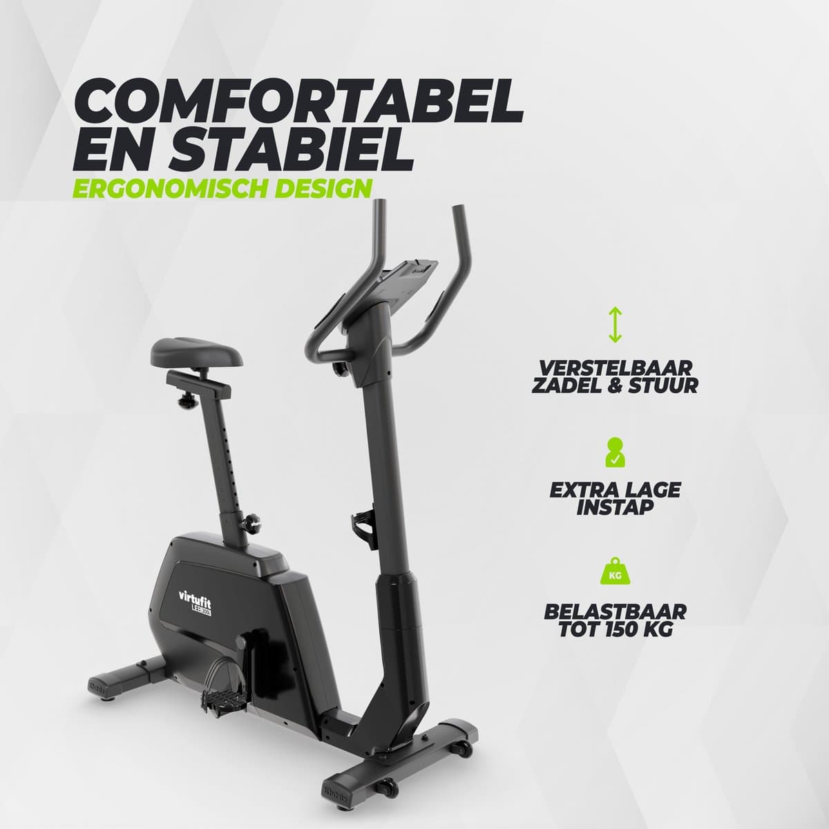 VirtuFit Low Entry Bike 200i - Hometrainer met lage instap - 32 weerstandsniveaus - 24 programma’s - Bluetooth en hartslagfunctie - Kinomap en Zwift compatibel - Comfortabele indoor bike (LEB 1.2i) thumbnail 7