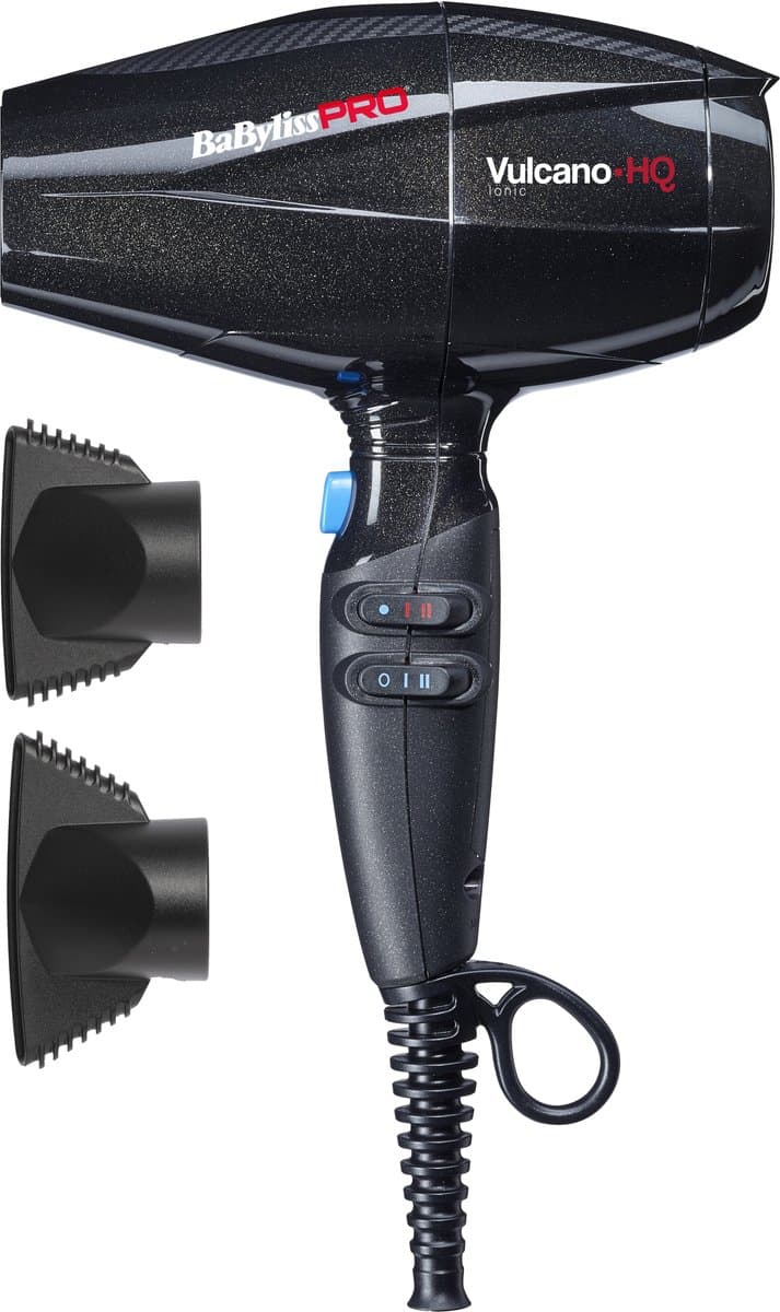 BaBylissPRO Vulcano-HQ Föhn BAB6980IE - 2400W AC motor - Ionische functie - 166 km/h - 2 blaasmonden - Professionele haardroger