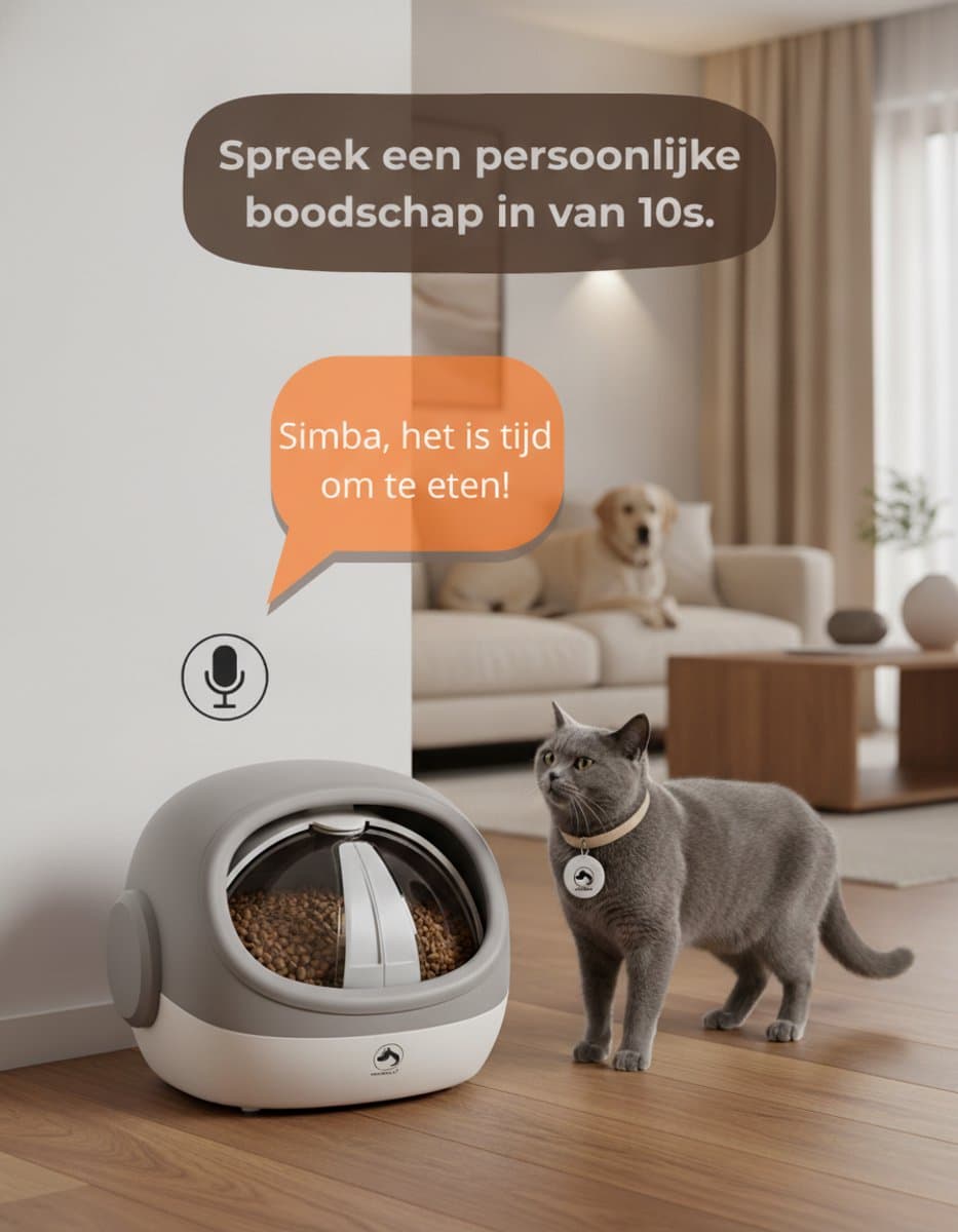 PetMeals® - Halsband Chip Voerdispenser - RFID - Automatische Voerbak Kat - Voerautomaat met Chip voor Halsband - Voerbak thumbnail 6