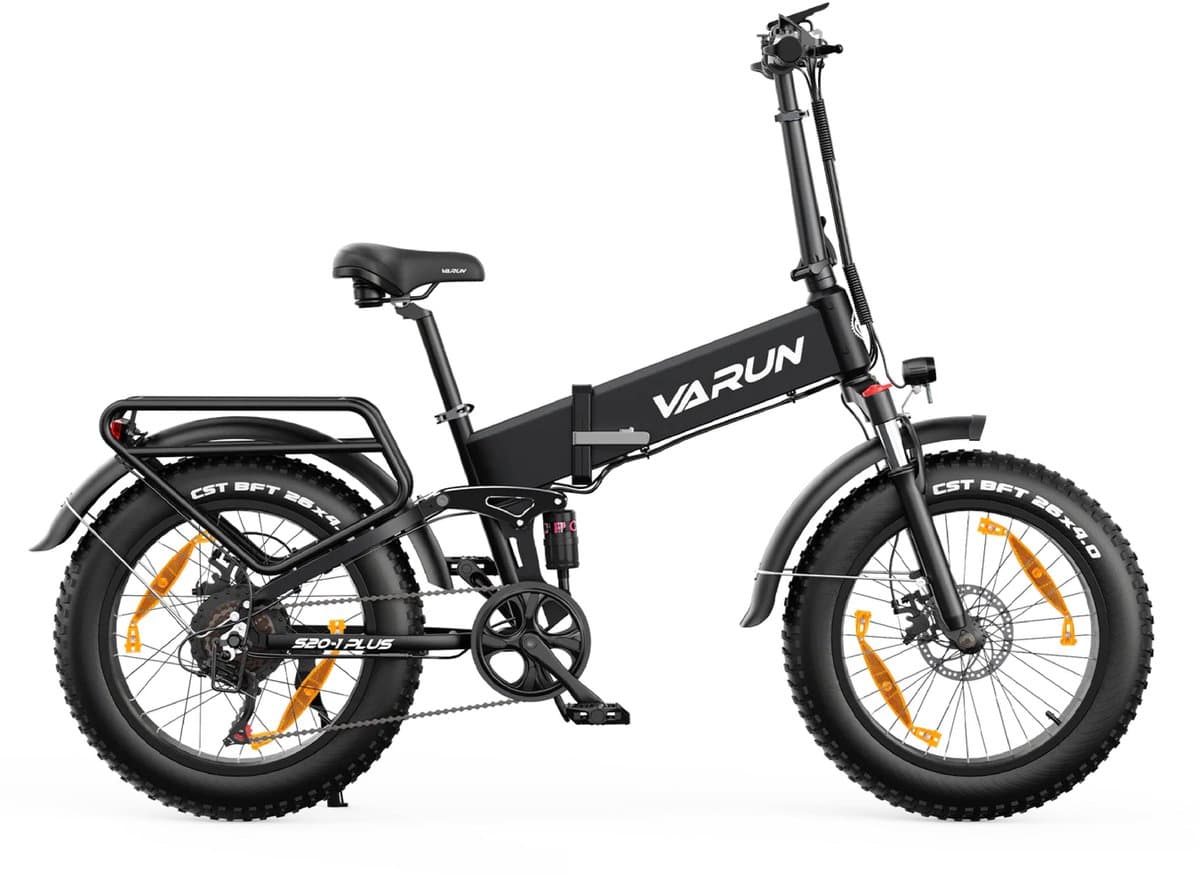 VARUN S20-1 PLUS E-bike - 25 km/u - 20inch - 60km actieradius - 250W motor - 48V13Ah accu - 55 N·m - zwart thumbnail 2