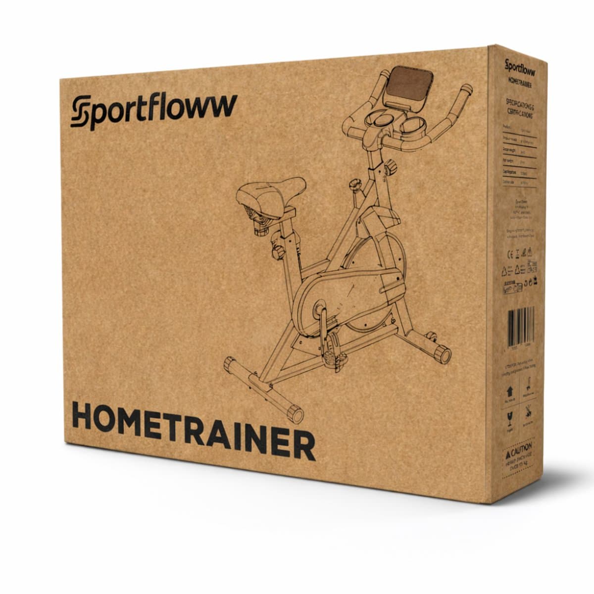 Sportfloww Hometrainer II - Fitness Fiets - Spinningfiets - 8KG Vliegwiel -Hartslagmeter - Incl App thumbnail 7