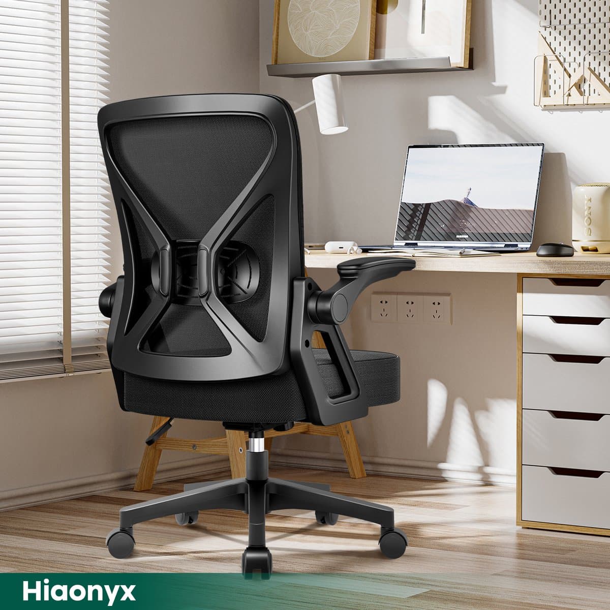 Hiaonyx Ergonomische Bureaustoel met Opklapbare Armleuningen thumbnail 8