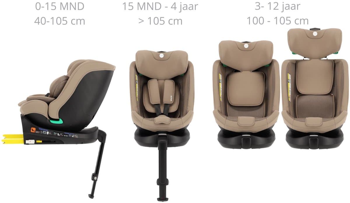 Puck Autostoel JUNE-brown Draaibaar Groep 0/1/2/3 (40-150 cm) thumbnail 7