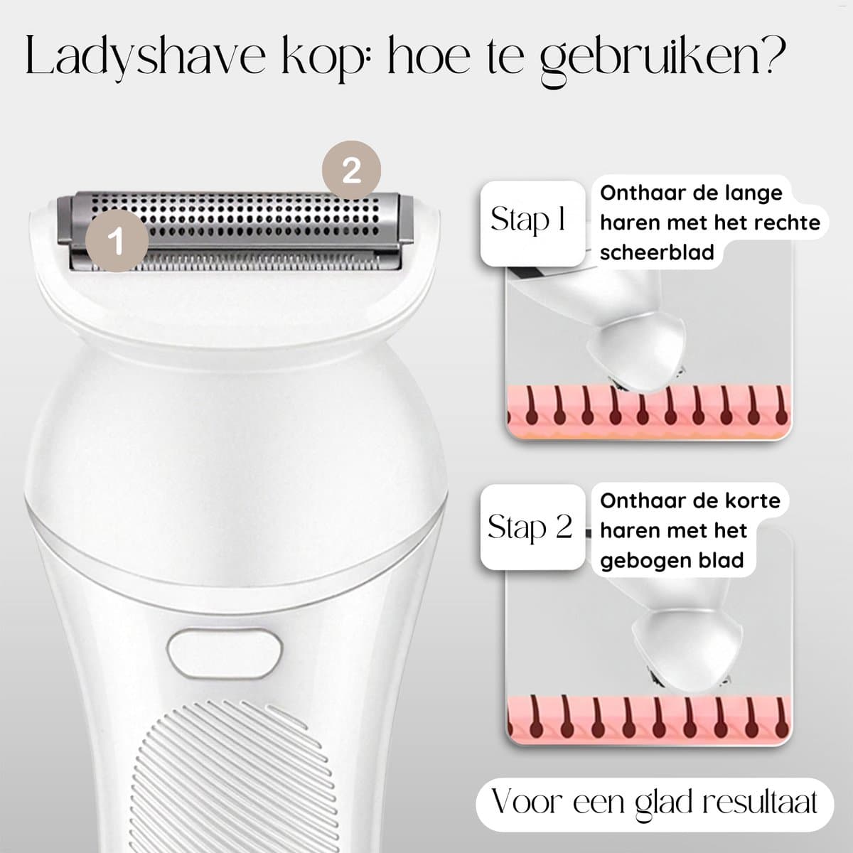 Sansbeauté® 7 in 1 Ladyshave voor Vrouwen - Gezicht - Oksels - Benen - Epilator - Trimmer voor Vrouwen & Dames - Bikinitrimmer Dames - Trimmer Vrouw Intiem - Scheerapparaat Vrouw thumbnail 8